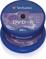 Verbatim 43550 DVD+R 4.7GB 50ks - cena, srovnání
