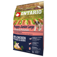 Ontario Puppy & Junior Large Chicken & Potatoes 2.25kg - cena, srovnání