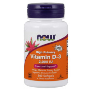 Now Foods Vitamín D3 2000 IU 240tbl - cena, srovnání
