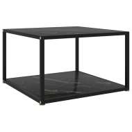 vidaXL Konferenčný stolík, čierny 60x60x35 cm, tvrdené sklo - cena, srovnání