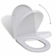 vidaXL Biele WC sedadlo, pomalé sklápanie, štvorcové - cena, srovnání