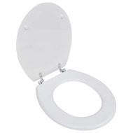 vidaXL WC sedadlo, poklop z MDF, jednoduchý dizajn, biele - cena, srovnání