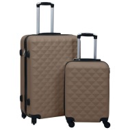 vidaXL Súprava cestovných kufrov s tvrdým krytom 2 ks hnedá ABS - cena, srovnání