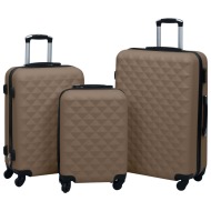 vidaXL Súprava cestovných kufrov s tvrdým krytom 3 ks hnedá ABS - cena, srovnání