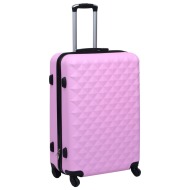 vidaXL Cestovný kufor s tvrdým krytom ružový ABS - cena, srovnání