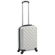 vidaXL Cestovný kufor s tvrdým krytom strieborný ABS - cena, srovnání