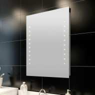 vidaXL Kúpeľňové zrkadlo s LED svietidlami 50 x 60 cm (D x V) - cena, srovnání