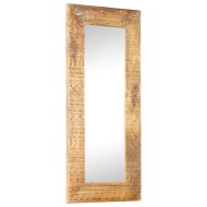 vidaXL Ručne vyrezávané zrkadlo 110x50x11 cm masívne mangovníkové drevo - cena, srovnání