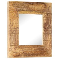 vidaXL Ručne vyrezávané zrkadlo 50x50x11 cm masívne mangovníkové drevo - cena, srovnání