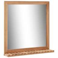 vidaXL Zrkadlo do kúpeľne masívne orechové drevo 60x12x62 cm - cena, srovnání