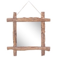vidaXL Zrkadlo z polienok, prírodné 70x70 cm recyklovaný masív - cena, srovnání