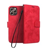 ForCell Pouzdro MEZZO Book Apple iPhone 13 Pro Max - Červené se soby - cena, srovnání