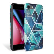 TECH-PROTECT Pouzdro Marble iPhone 7/8/SE (2020/2022) - Modrý - cena, srovnání