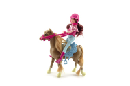 Teddies Kôň na česanie s doplnkami + bábika džokejka - cena, srovnání