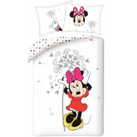 Halantex Bavlnené obliečky Minnie Mouse s púpavou 70 x 90 cm + 140 x 200 cm