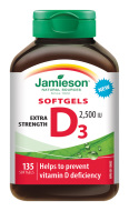 Jamieson Vitamín D3 2500IU 135tbl - cena, srovnání