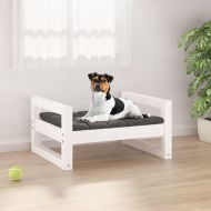 vidaXL Psia posteľ biela 55,5x45,5x28 cm borovicový masív - cena, srovnání
