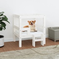 vidaXL Posteľ pre psa biela 55,5x53,5x60 cm borovicový masív - cena, srovnání