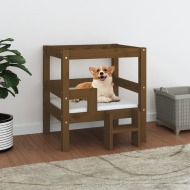 vidaXL Posteľ pre psa medovohnedá 55,5x53,5x60 cm borovicový masív - cena, srovnání