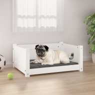 vidaXL Psia posteľ biela 65,5x50,5x28 cm borovicový masív - cena, srovnání