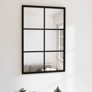 vidaXL Nástenné zrkadlo čierne 60x40 cm kov - cena, srovnání