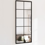 vidaXL Nástenné zrkadlo čierne 100x40 cm kov - cena, srovnání