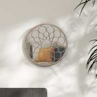 vidaXL Zrkadlo pieskové 60x3 cm železo okrúhle interiérové - cena, srovnání