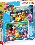 Clementoni Puzzle 2x20 Mickey a Roadster Racers - cena, srovnání
