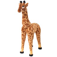 vidaXL Stojaca plyšová hračkárska žirafa, hnedo žltá XXL - cena, srovnání
