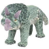 vidaXL Stojaci plyšový hračkársky dinosaurus triceratops, zelený XXL - cena, srovnání