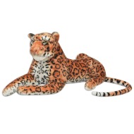 vidaXL Hračka plyšový leopard, hnedý, XXL - cena, srovnání
