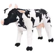 vidaXL Stojaca plyšová hračkárska kravička, čierno biela XXL - cena, srovnání