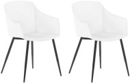 Beliani Sada 2 bielych jedálenských stoličiek FONDA, 208721 - cena, srovnání