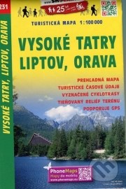 Vysoké Tatry, Liptov, Orava 1:100 000