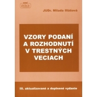 Vzory podaní a rozhodnutí v trestných veciach - cena, srovnání