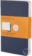 Moleskine - sada 3 malých linajkových notesov (modrá väzba)
