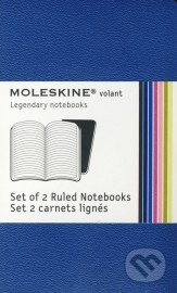 Moleskine - sada 2 vreckových linajkových zápisníkov Volant (mäkká väzba) - modré