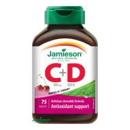 Jamieson Vitamín C & D Cherry 75tbl - cena, srovnání