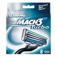 Gillette Mach 3 Turbo náhradné hlavice 8ks - cena, srovnání