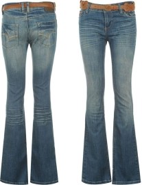 Lee Cooper Belted Bootcut Jeans