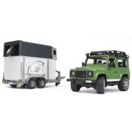 Bruder Land Rover Defender + vozík na prevoz koňa 02592 - cena, srovnání