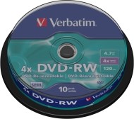Verbatim 43552 DVD-RW 4.7GB 10ks - cena, srovnání