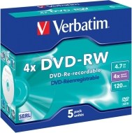Verbatim 43285 DVD-RW 4.7GB 5ks - cena, srovnání