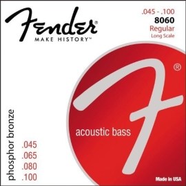 Fender Phosphor Bronze Bass Guitar Strings, Light 45-100