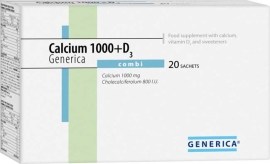Generica Calcium 1000+D3 Combi 20ks