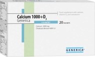 Generica Calcium 1000+D3 Combi 20ks - cena, srovnání