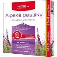 Cemio Alpské pastilky Šalvia + Vitamín C 20tbl - cena, srovnání