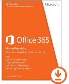 Microsoft Office 365 Home Premium ENG 32/64bit Medialess 1r.