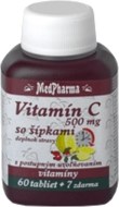 MedPharma Vitamín C 500mg so šípkami 67tbl - cena, srovnání