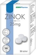 Edenpharma Zinok 25mg 50tbl - cena, srovnání